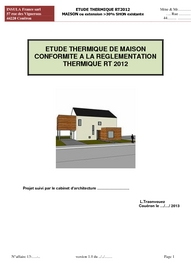 étude thermique maison