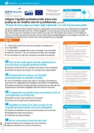 Programme formation Intégrer l’égalité professionnelle dans mes pratiques de Gestion des RH quotidiennes